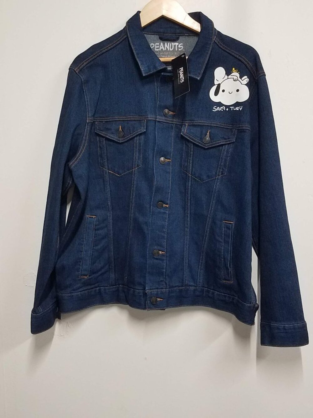 Peanuts Snoopy X Sam and Tury Jean Jacket Denim 2XL New with Tags